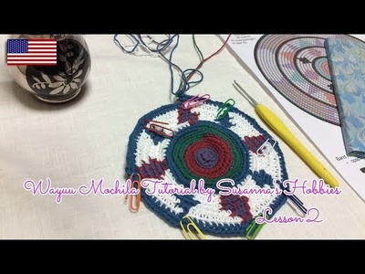 [Lesson 2]Wayuu Mochila Bag English Crochet Tutorial : Start circle coaster size for beginners