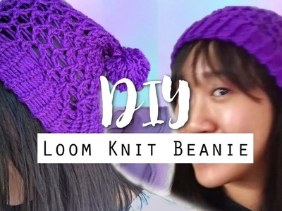 ???? LOOM KNIT BEANIE | DIAMOND LACE STITCH | tiffynyyi