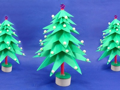 Paper Christmas Tree Making and Decorations Ideas (Christmas Craft Idea)