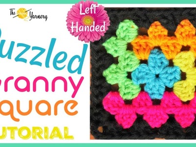 Puzzled Granny Square - Autism Crochet Blanket - Easy Log Cabin Crochet Pattern - LEFT HANDED