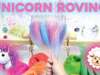 Satisfying Wool Blending | Bright Unicorn Inspired Roving Blended on a Hackle