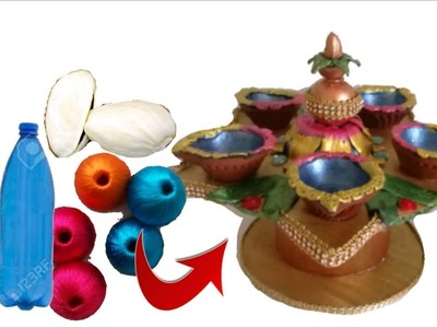 Stunning diya stand making with plastic bottle