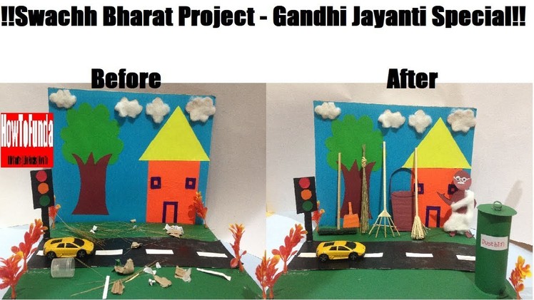 Swachh bharat project model for exhibition | school | working model abhiyan 2018 | mahatma gandhi