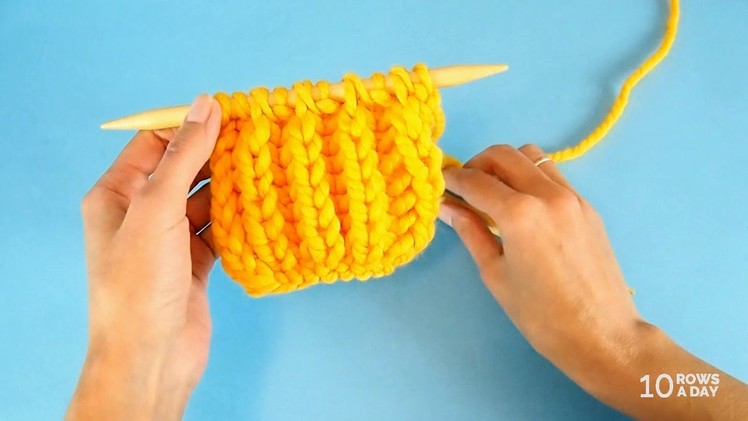 The easiest way to knit brioche stitch