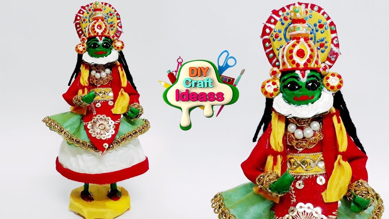 TOTALLY AMAZING DOLL CRAFTS | Kathakali doll | Doll Crafts |  best out of waste | diy craft ideas
