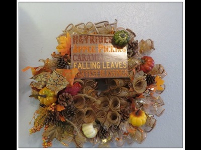 Tricia's Creations Fall Deco Mesh Wreath Dollar General