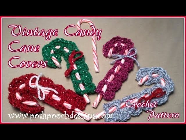Vintage Candy Cane Cover Crochet Pattern