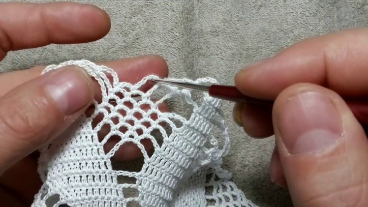 Whirl A Way doily, Round Doily tutorial - Part 2.2