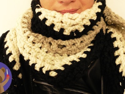 Winter Scarf in Crochet Pattern | Fluffy Warm Scarf | Easy Crocheting for Beginners