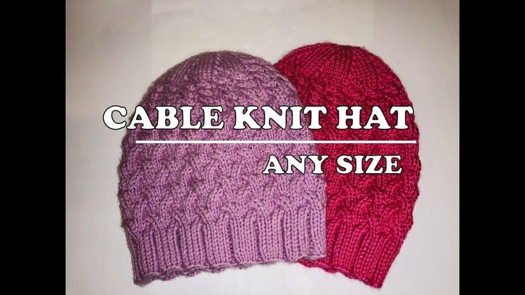 Woven Taffy Toque, Cable Knit Hat