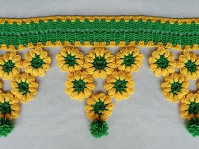 WOW ! Beautiful Flower Wall Hanging | Woolen Toran New Design | Door Toran Making at Home | Crochet