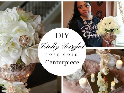 DIY Wedding Centerpiece & Tablescape| Dollar Tree DIY| Totally Dazzled | Rose Gold
