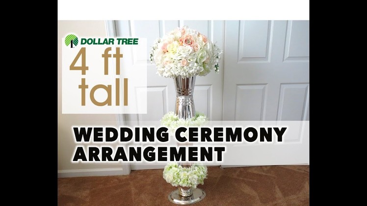 DIY Wedding Ceremony Aisle Pedestal Centerpiece 4 Ft - Dollar Tree - Wedding Series