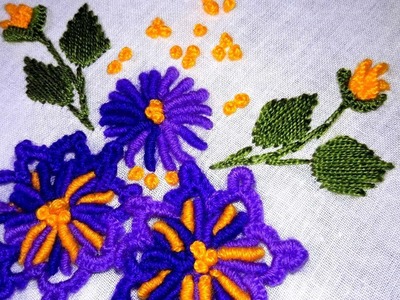 Hand Embroidery: Bullion Knot Stitch by nakshi katha.