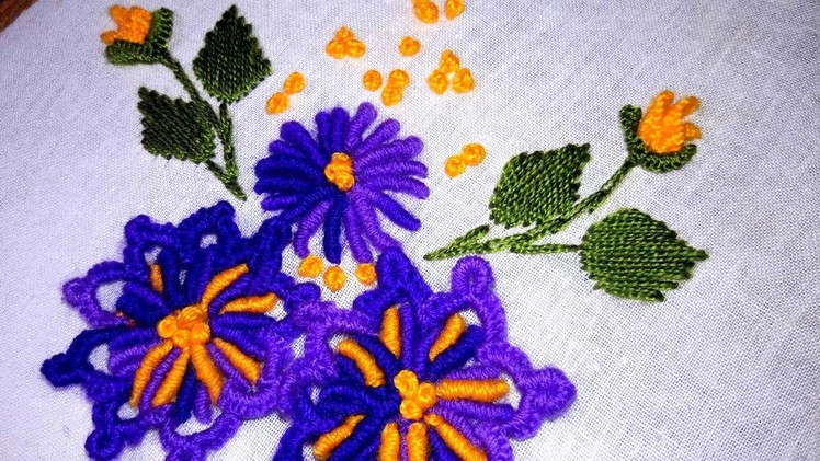 Hand Embroidery: Bullion Knot Stitch by nakshi katha.