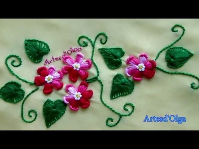 Hand embroidery design for blouse | Blusa bordada a mano | Artesd'Olga