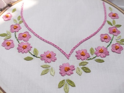 Hand embroidery designs for Neck design for dresses | Beautiful neck design