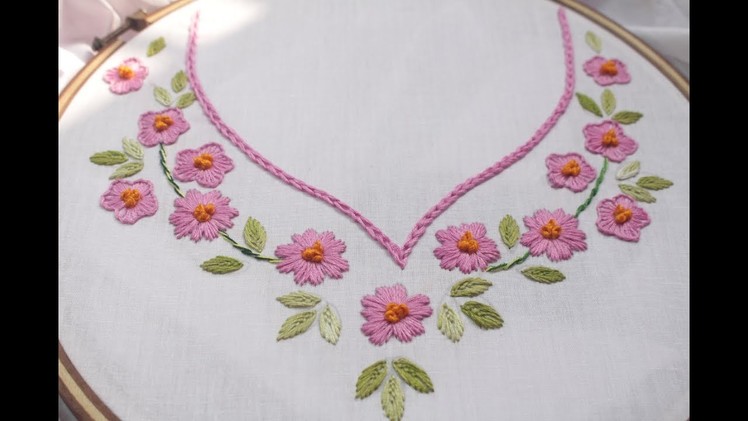 Hand embroidery designs for Neck design for dresses | Beautiful neck design
