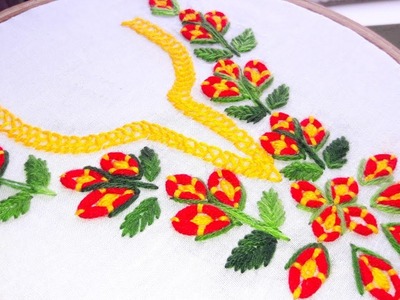 Hand embroidery designs | Neck design for dresses by nakshi katha.