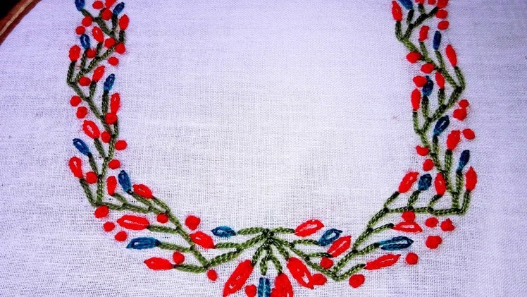 Hand embroidery designs | Neck design for dresses by nakshi katha.