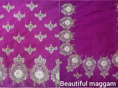 Maggam work|beautiful blouse design|hand embroidery design|zari work| free design paper ep:03