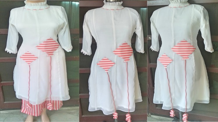 Simple and Easy way to Design Your Plain Kurti || Reet Designs