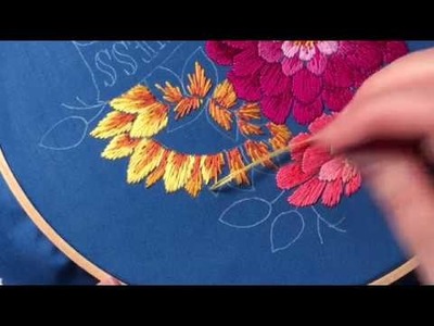Thread Painting With The Long and Short Stitch - Hand Embroidery Tutorial
