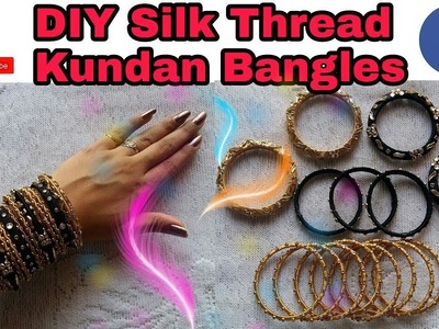 77. Kundan Bangles | Silk Thread Kundan Bangles