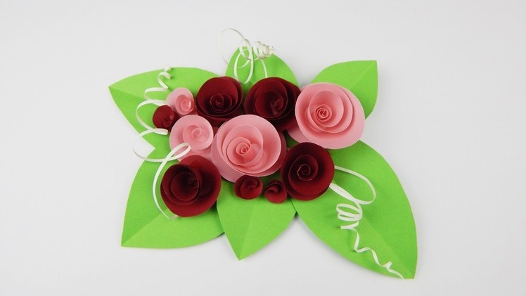 Decoration flowers DIY quilling papercraft Dekoration Blumen