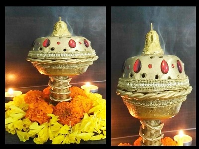 Dhoop stand | best out of waste | DIY incense holder ,home decor ideas