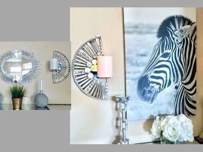 Diy Quick and Easy Wall Decor Set of  Mirror + Wall Sconces Simple and Inexpensive!