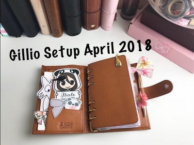 Gillio Flip Setup April 2018. Pink Planner Girl