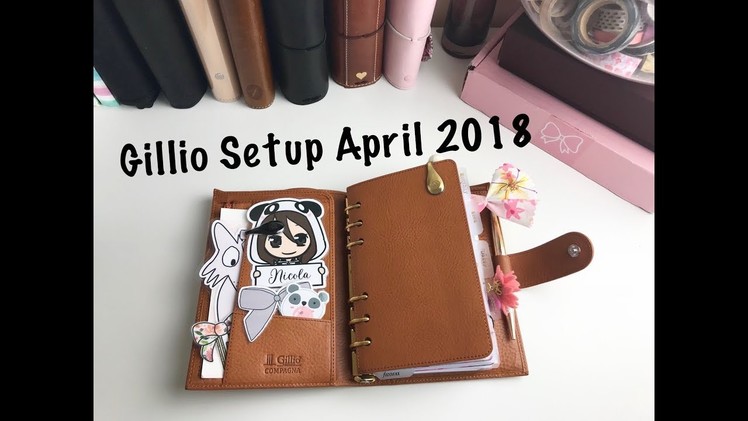 Gillio Flip Setup April 2018. Pink Planner Girl