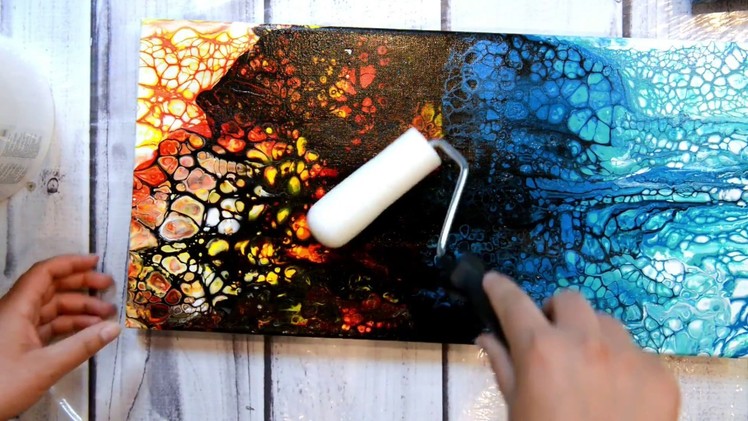 How I Finish my Acrylic Pour Paintings
