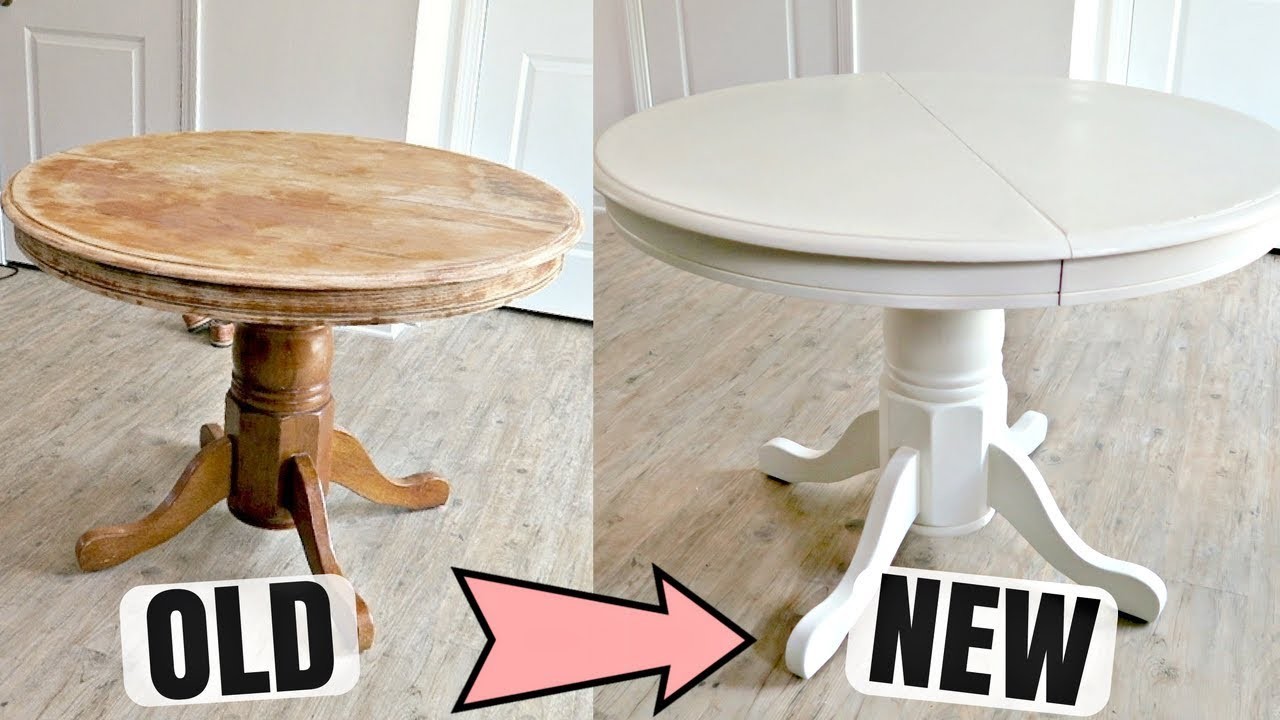 How To Refinish A Wooden Table With Chalk Paint Diy