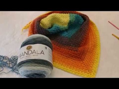 Mini Bean Shawl using Mandala yarn