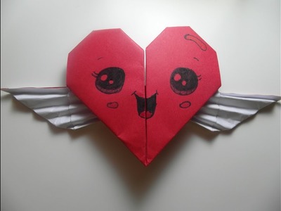 Origami tutorial: heart with wings (mother's day) -  corazón con alas ( día de la madre)