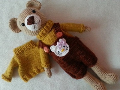 Simple knit bear 's sweater. bear outfit