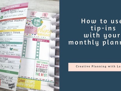Tip-Ins in Your Planner!