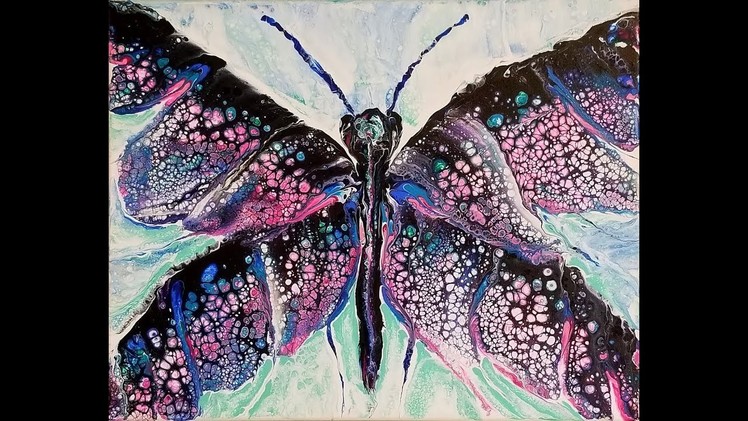 (74) Acrylic Pour Swipe into Butterfly request using Owatrol with Sandra Lett 032718