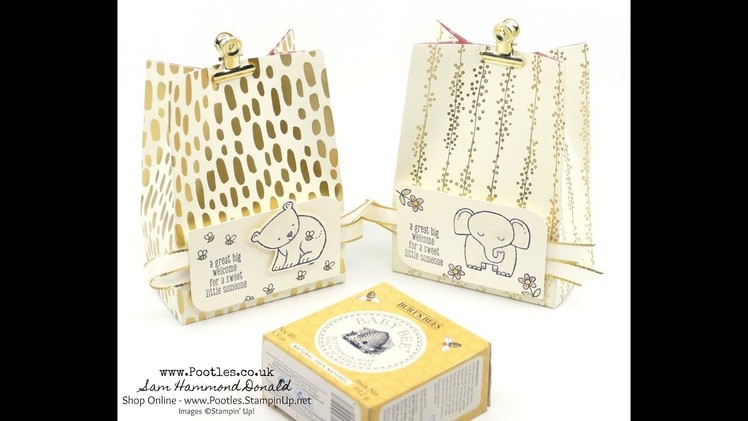 Burts Bees Baby Bee Soap Bag using Stampin' Up! Supplies