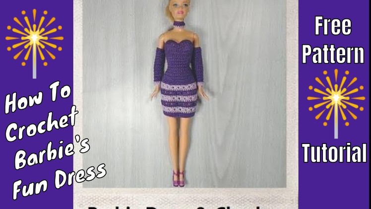 Crochet Barbie Wild Berry Dress ????