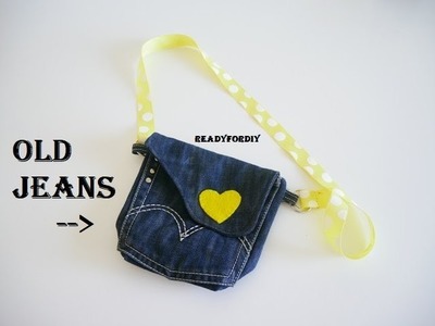DIY Jeans Purse Bag Using Old Jeans - Tutorial