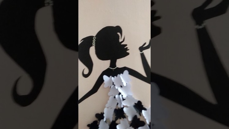 Diy.Wall decoration. Dancing doll.butterfly paper craft