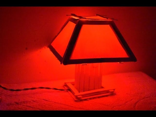 How to make a Night Lamp with Popsicle Stick | DIY Craft Ideas Night Lamp with Ice cream Stick