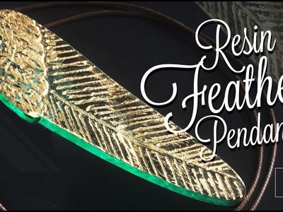 How to make .  Resin FEATHER necklace