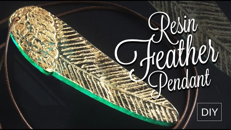 How to make .  Resin FEATHER necklace
