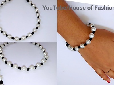 How To Make Silk Thread Necklace Using Pearls(Simple&Beartiful). !