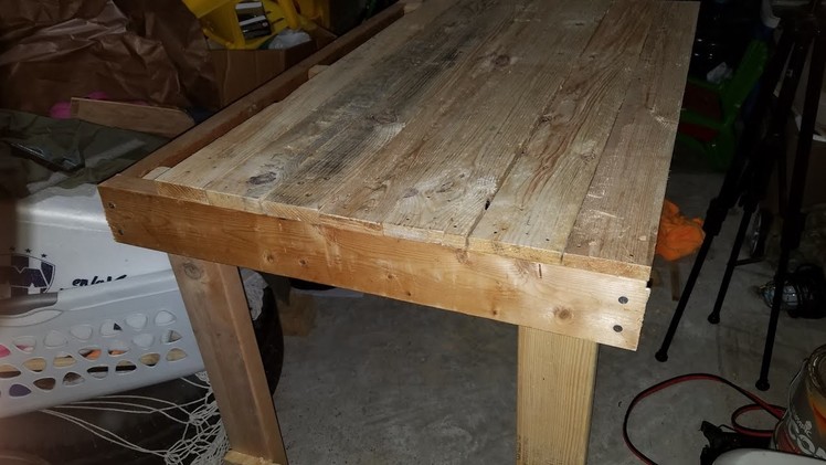 Making a workbench from recycled pallet and 2×4's-- O.D.B