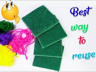 Best use of waste dish scrubber and wool craft idea | DIY arts and crafts | Artkala 511
